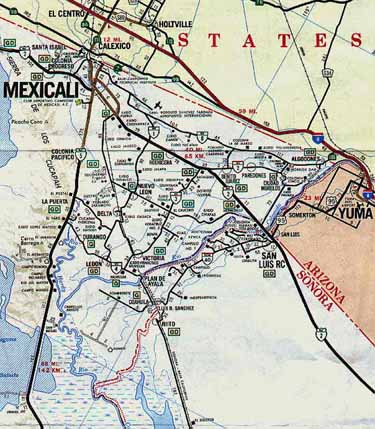 Map of Mexicali